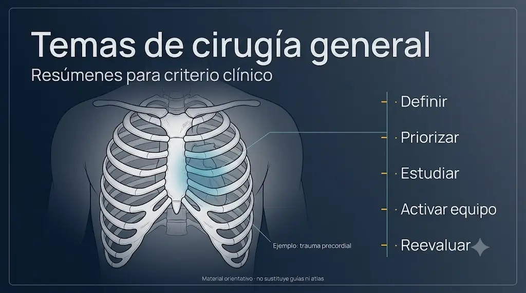 Temas de Cirugía General con Resúmenes Detallados